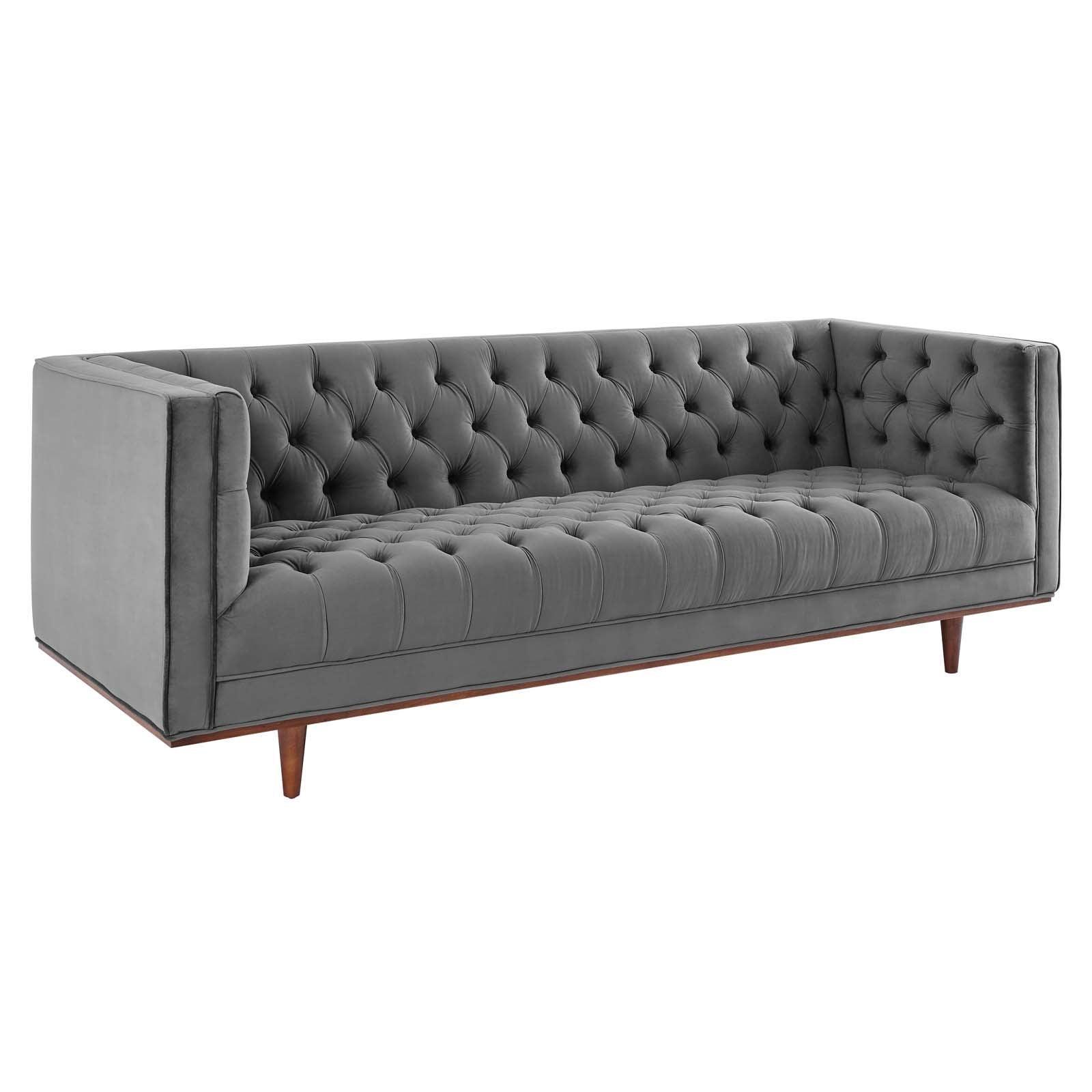 Modway Elation Tufted Performance Velvet Sofa FredCo