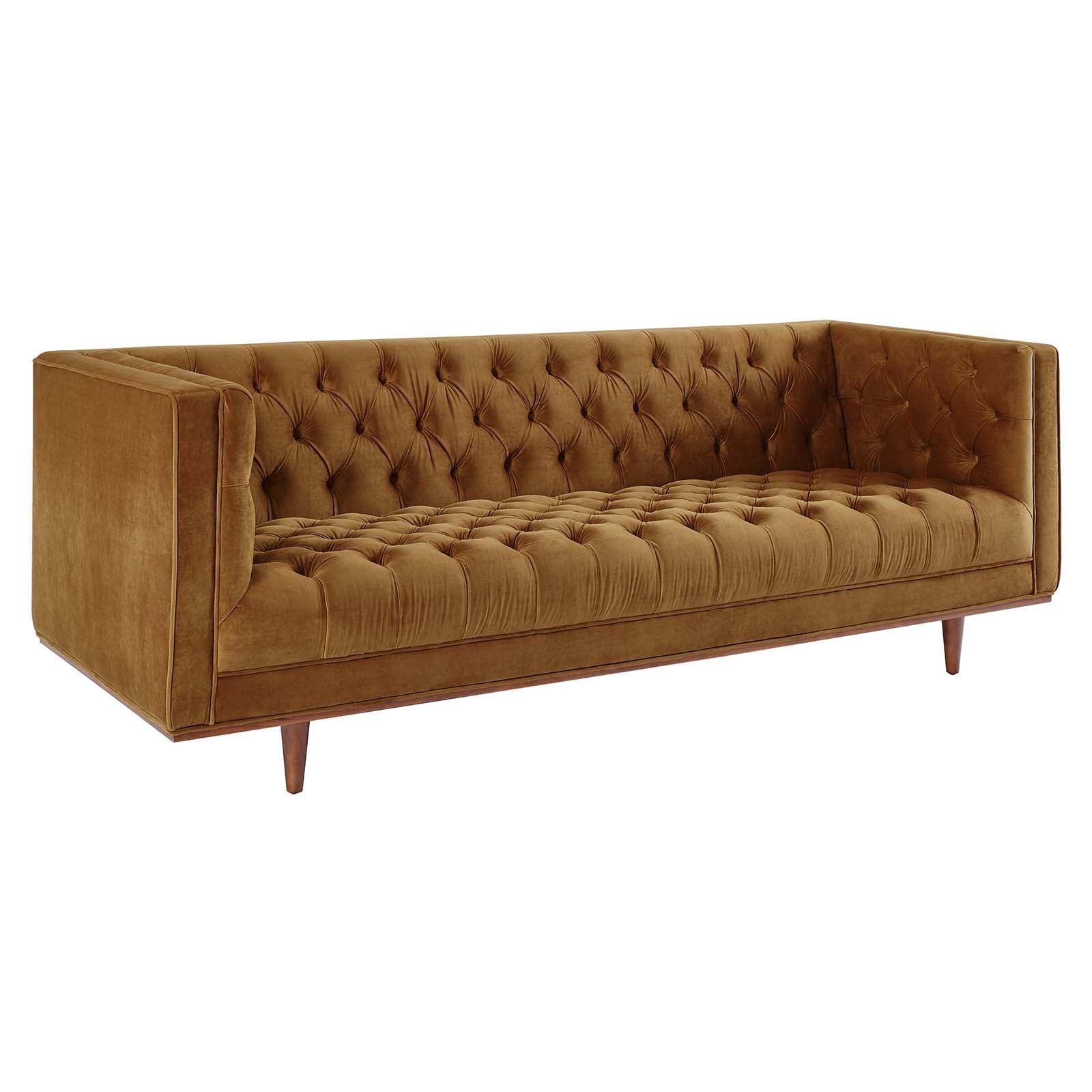 Modway Elation Tufted Performance Velvet Sofa FredCo