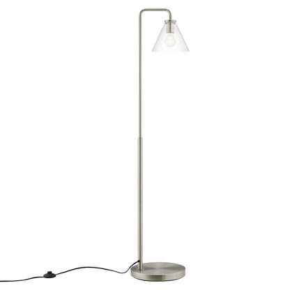 Modway Element Transparent Glass Glass and Metal Floor Lamp FredCo