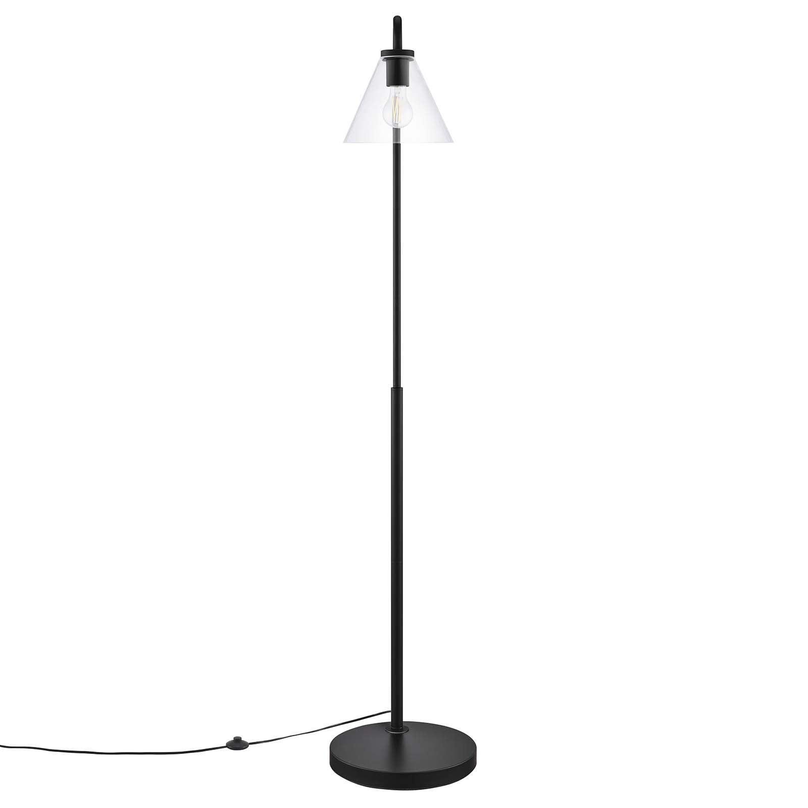 Modway Element Transparent Glass Glass and Metal Floor Lamp FredCo