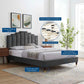 Modway Elise Full Performance Velvet Platform Bed FredCo