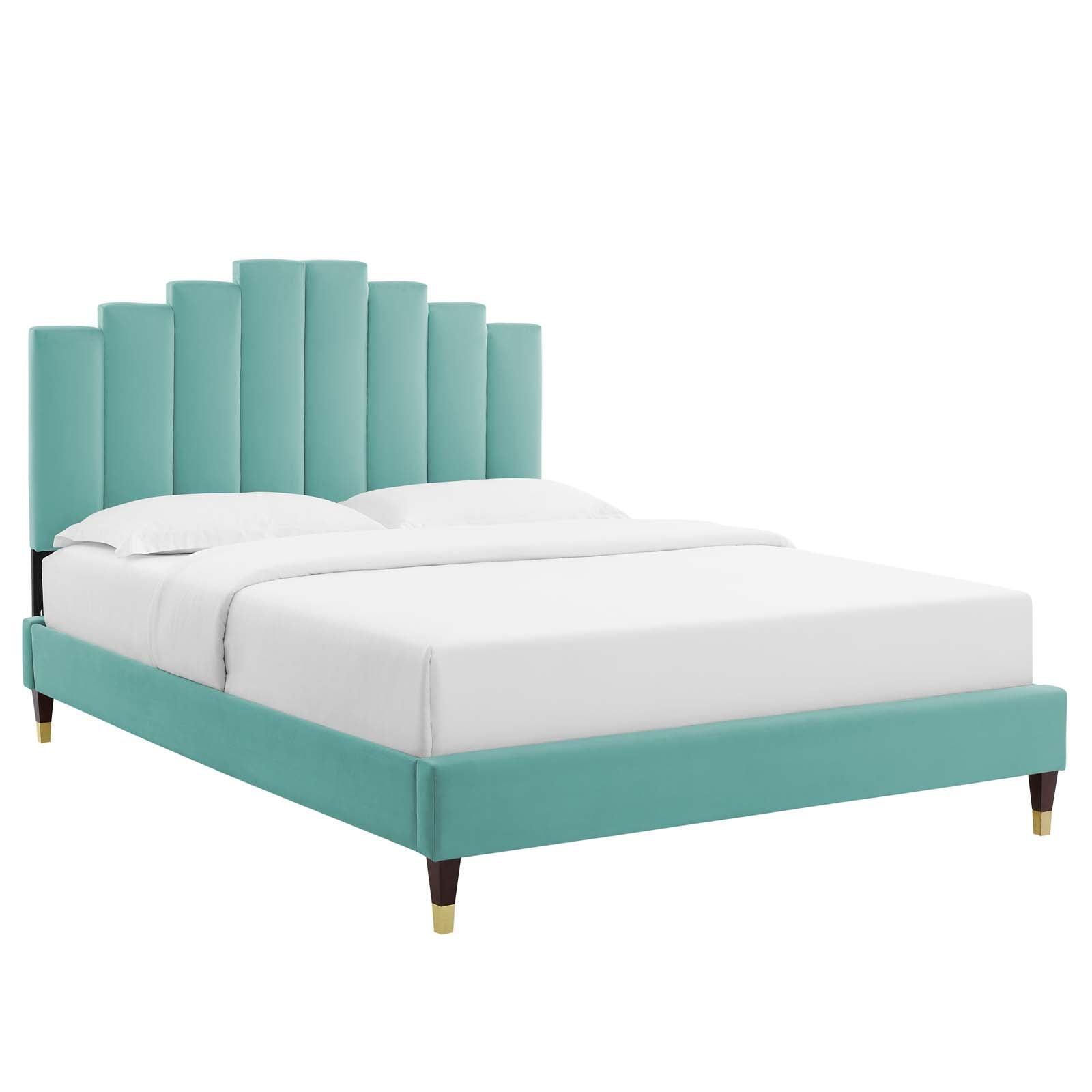 Modway Elise Full Performance Velvet Platform Bed FredCo