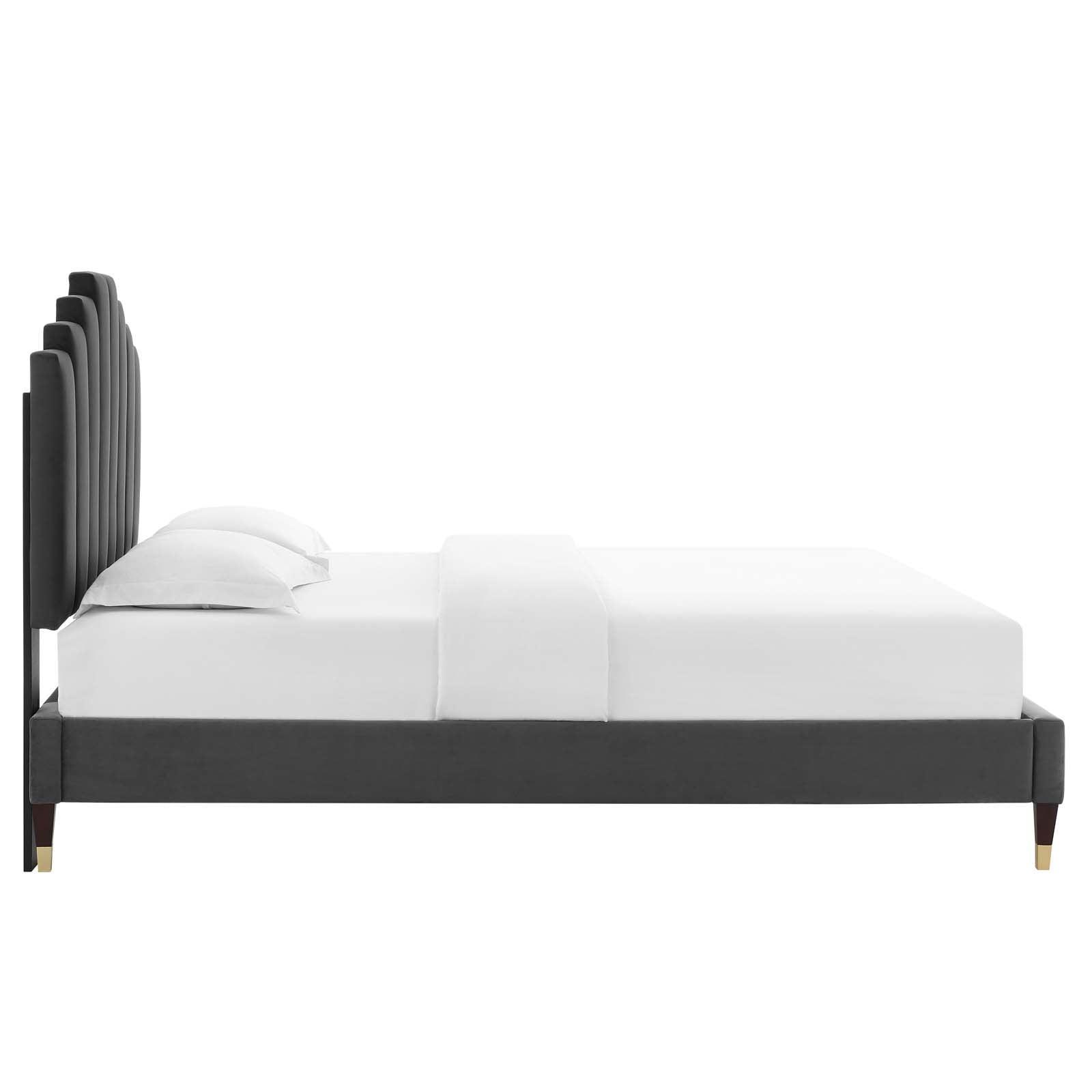 Modway Elise Full Performance Velvet Platform Bed FredCo