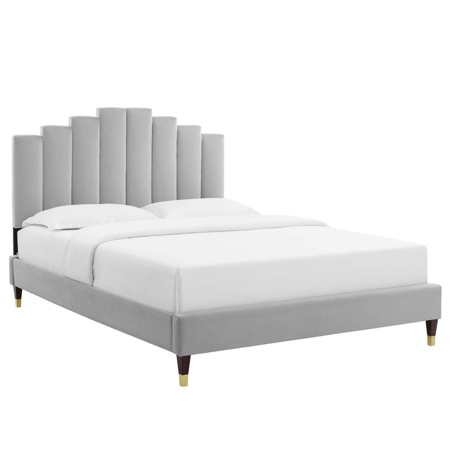 Modway Elise King Performance Velvet Platform Bed FredCo
