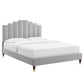 Modway Elise King Performance Velvet Platform Bed FredCo