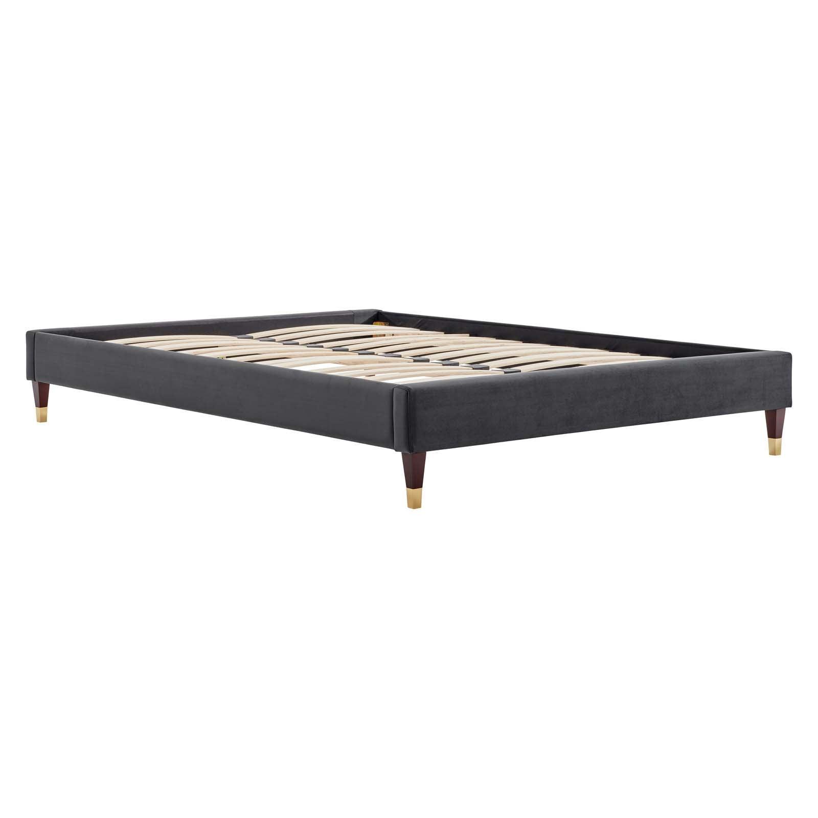 Modway Elise King Performance Velvet Platform Bed FredCo