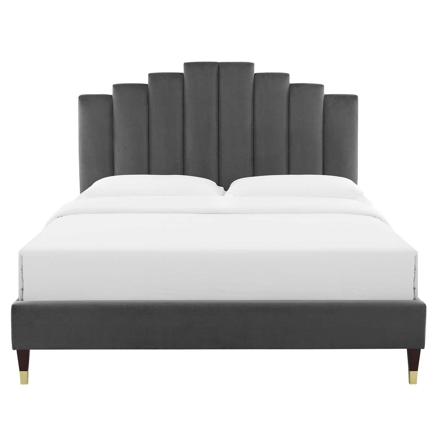 Modway Elise King Performance Velvet Platform Bed FredCo