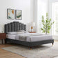 Modway Elise King Performance Velvet Platform Bed FredCo