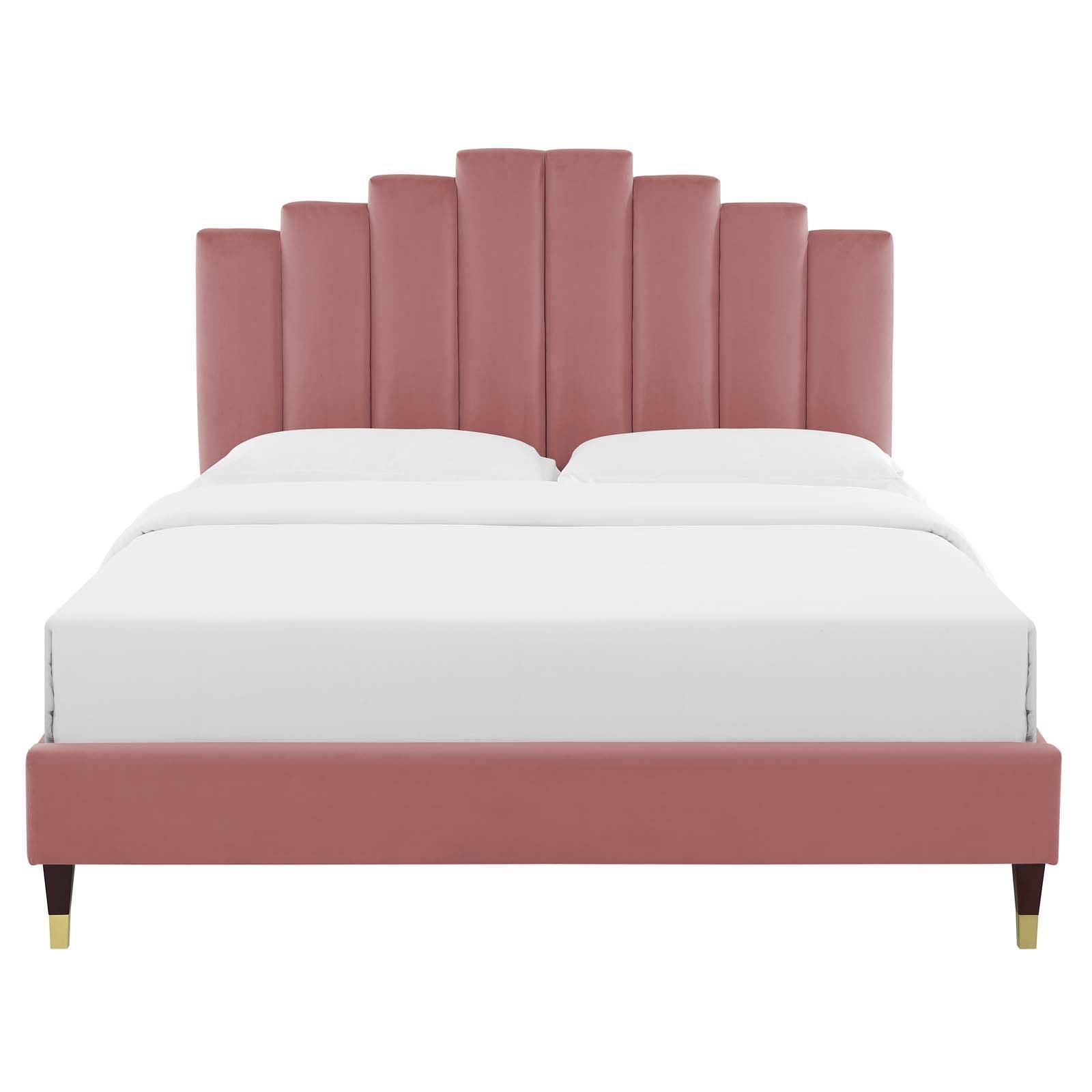 Modway Elise Twin Performance Velvet Platform Bed FredCo
