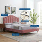 Modway Elise Twin Performance Velvet Platform Bed FredCo
