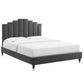 Modway Elise Twin Performance Velvet Platform Bed FredCo