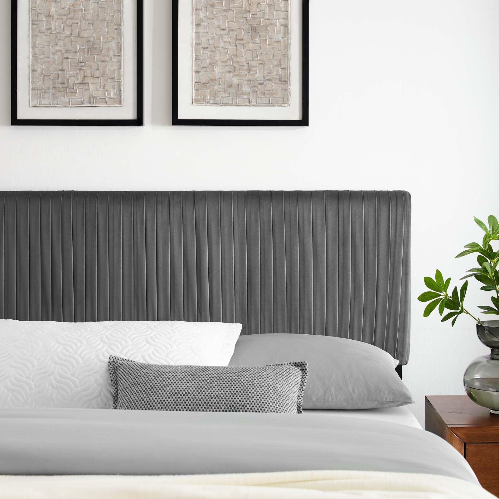 Modway Eloise Channel Tufted Performance Velvet Full/Queen Headboard FredCo