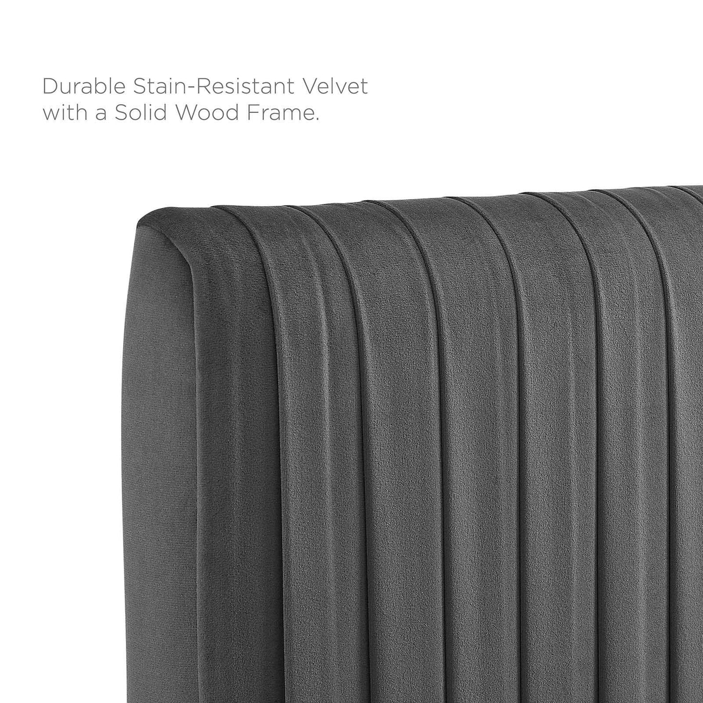 Modway Eloise Channel Tufted Performance Velvet Full/Queen Headboard FredCo