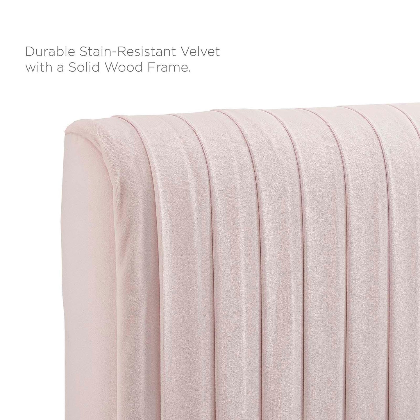 Modway Eloise Channel Tufted Performance Velvet Twin Headboard FredCo