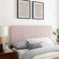 Modway Eloise Channel Tufted Performance Velvet Twin Headboard FredCo