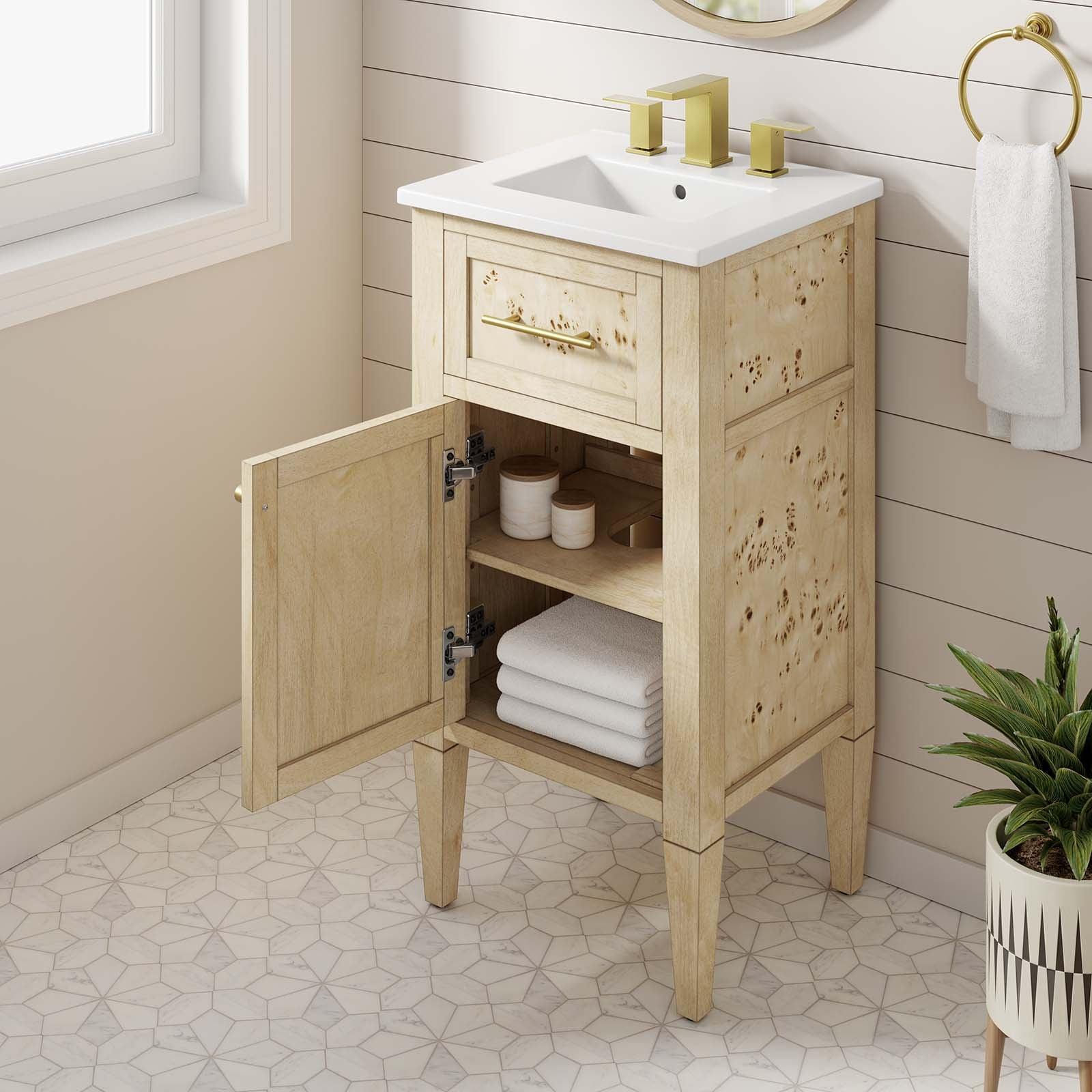 Modway Elysian 18" Wood Bathroom Vanity FredCo