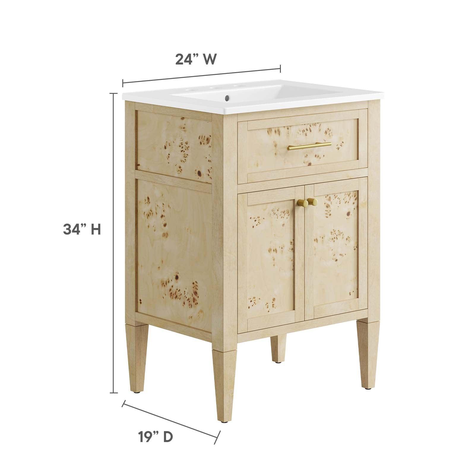 Modway Elysian 24" Wood Bathroom Vanity FredCo