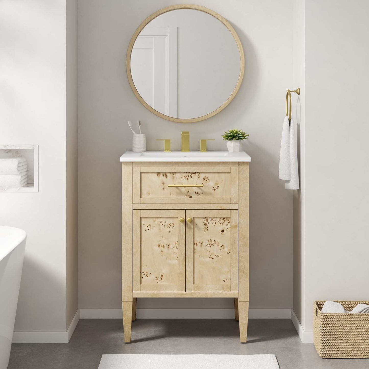 Modway Elysian 24" Wood Bathroom Vanity FredCo