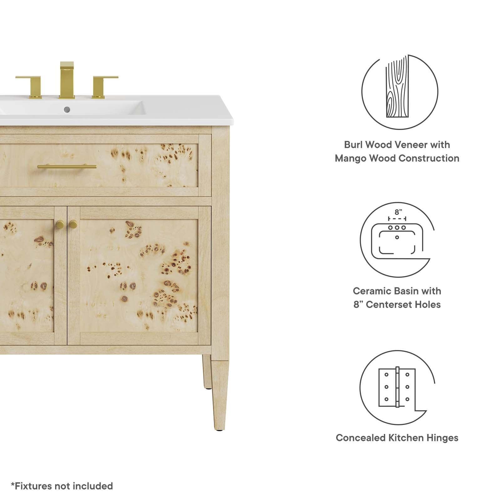 Modway Elysian 36" Wood Bathroom Vanity FredCo