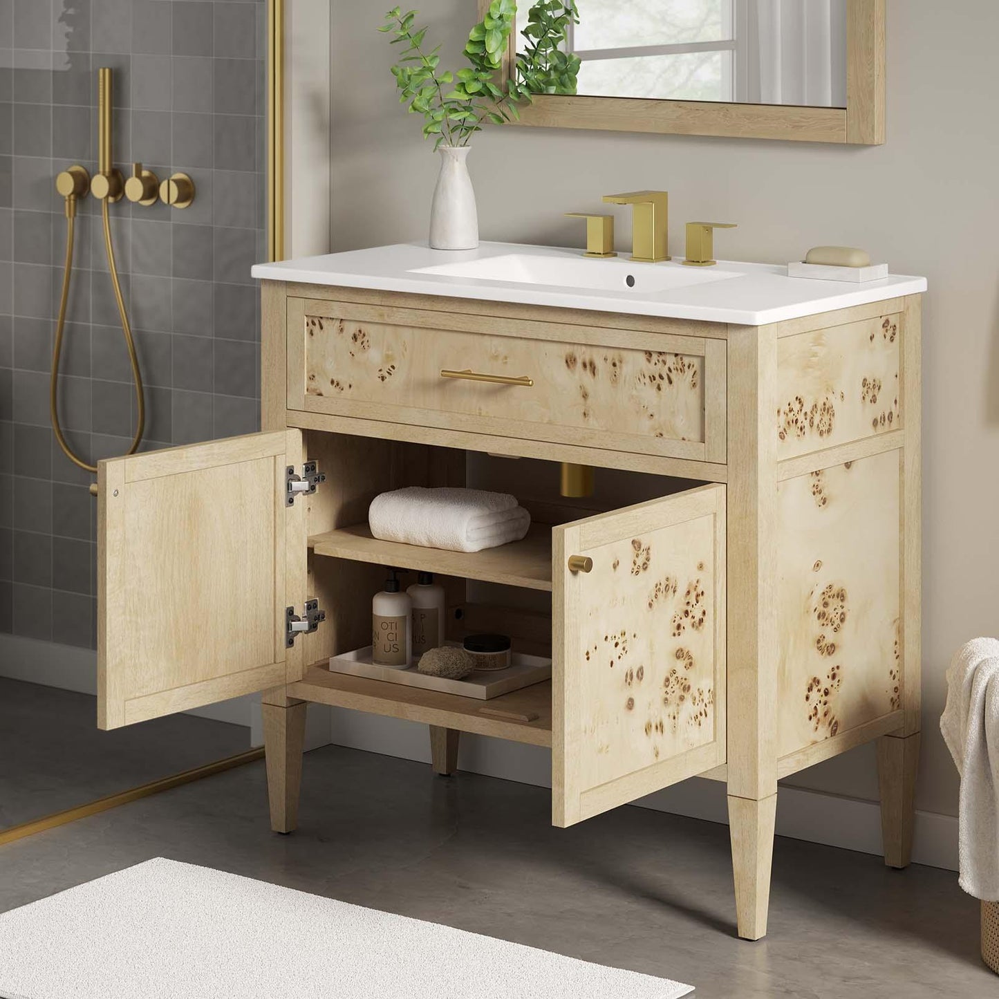 Modway Elysian 36" Wood Bathroom Vanity FredCo