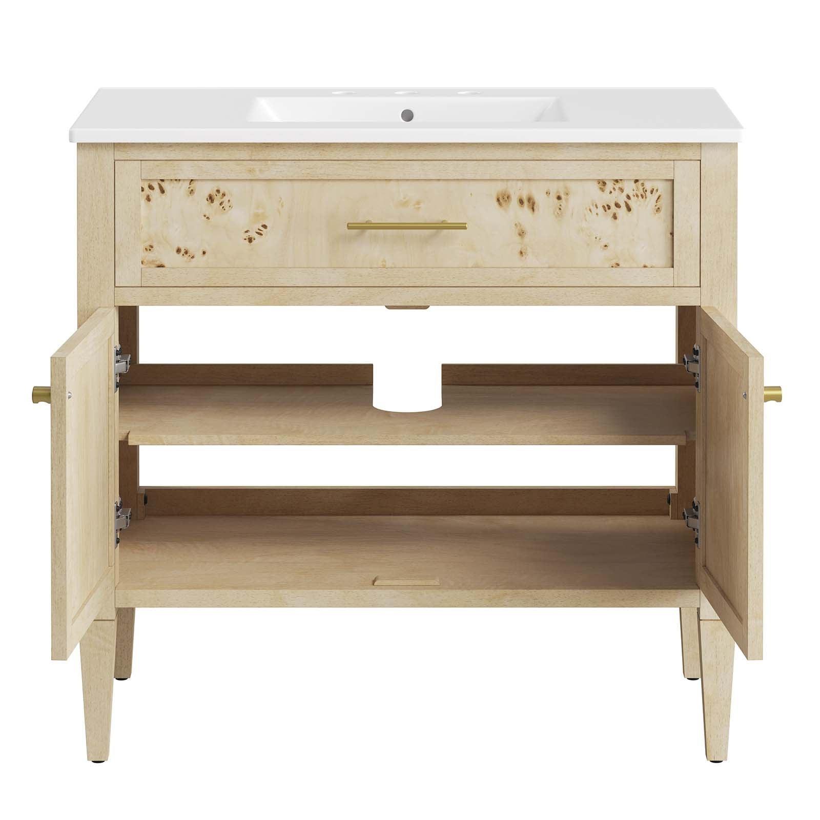 Modway Elysian 36" Wood Bathroom Vanity FredCo