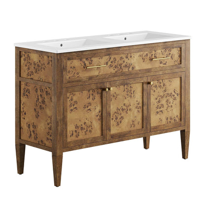 Modway Elysian 48" Wood Double Sink Bathroom Vanity FredCo