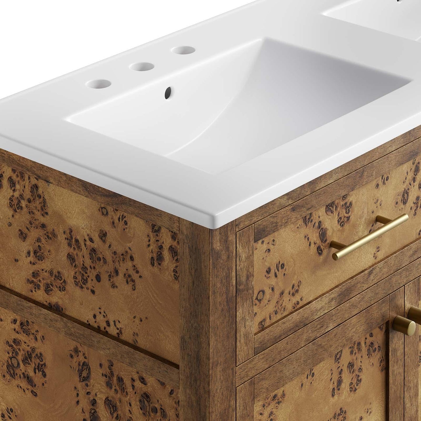 Modway Elysian 48" Wood Double Sink Bathroom Vanity FredCo