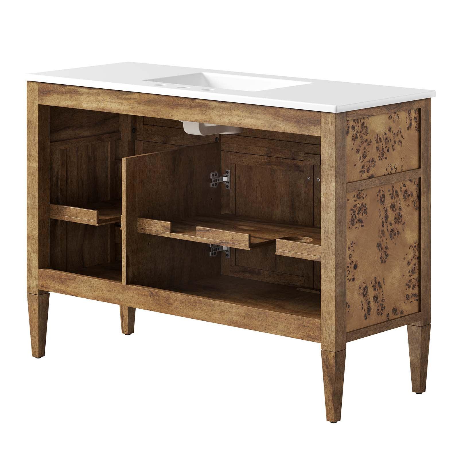 Modway Elysian 48" Wood Double Sink Bathroom Vanity FredCo