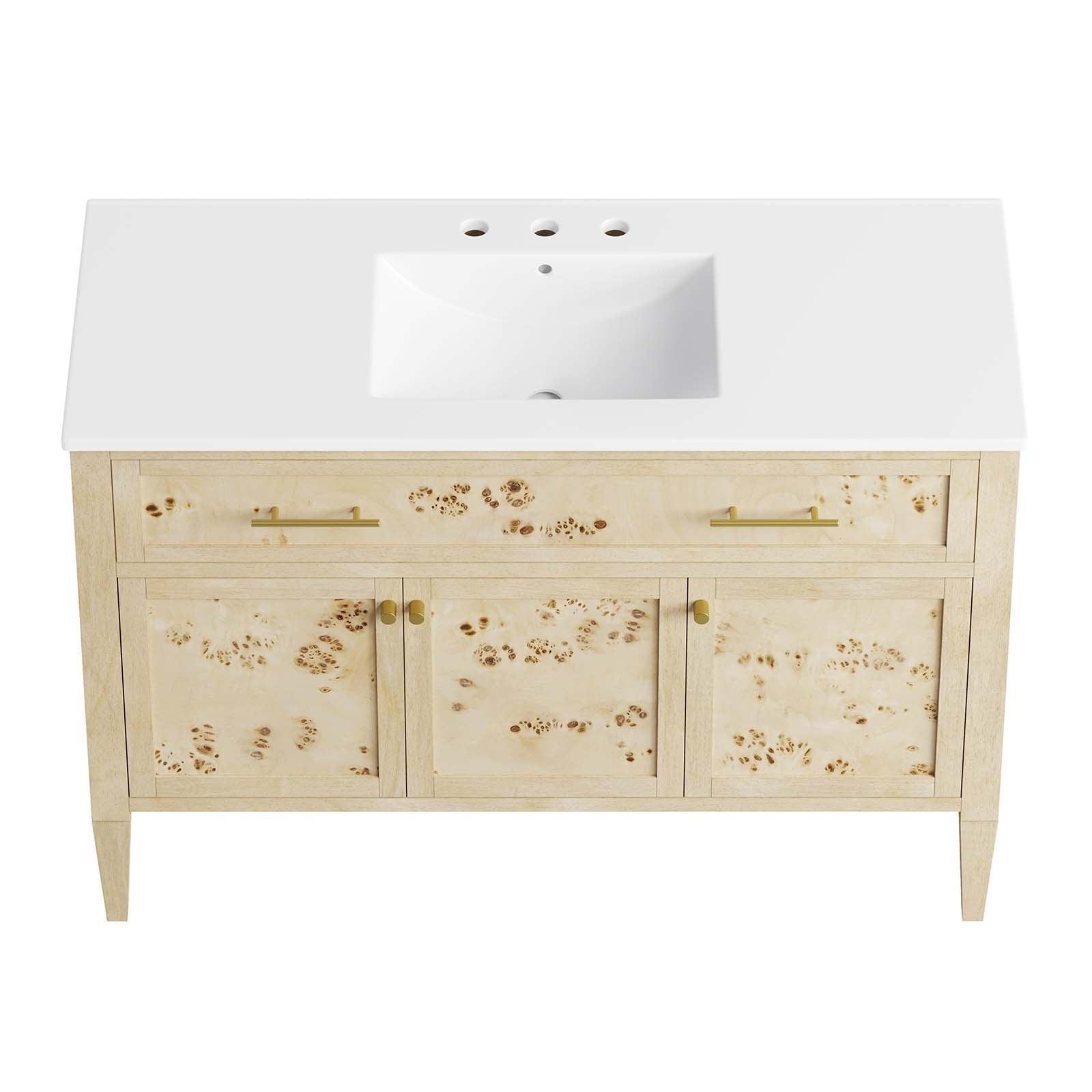 Modway Elysian 48" Wood Single Sink Bathroom Vanity FredCo