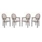 Modway Emanate Dining Armchair Upholstered Fabric Set of 4 FredCo