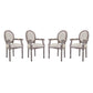 Modway Emanate Dining Armchair Upholstered Fabric Set of 4 FredCo