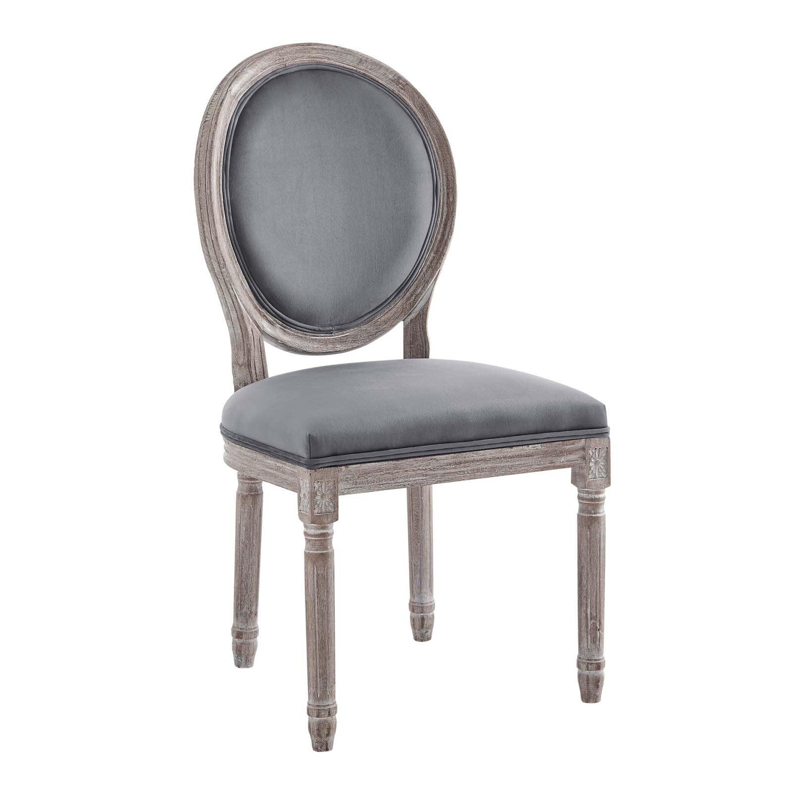 Modway Emanate Vintage French Performance Velvet Dining Side Chair FredCo