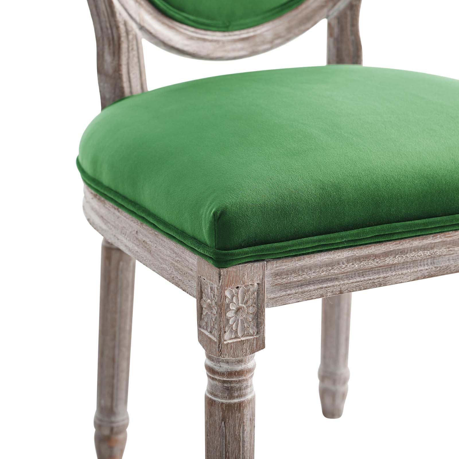 Modway Emanate Vintage French Performance Velvet Dining Side Chair FredCo