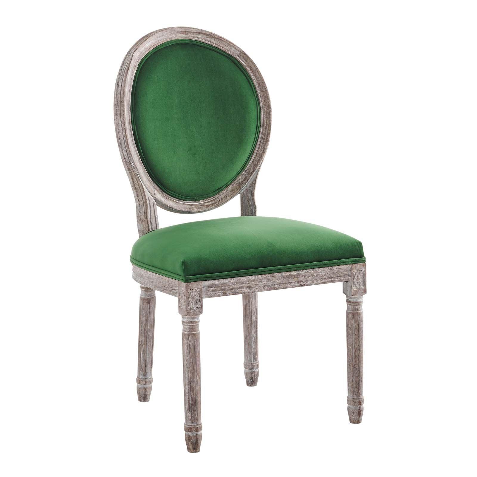 Modway Emanate Vintage French Performance Velvet Dining Side Chair FredCo