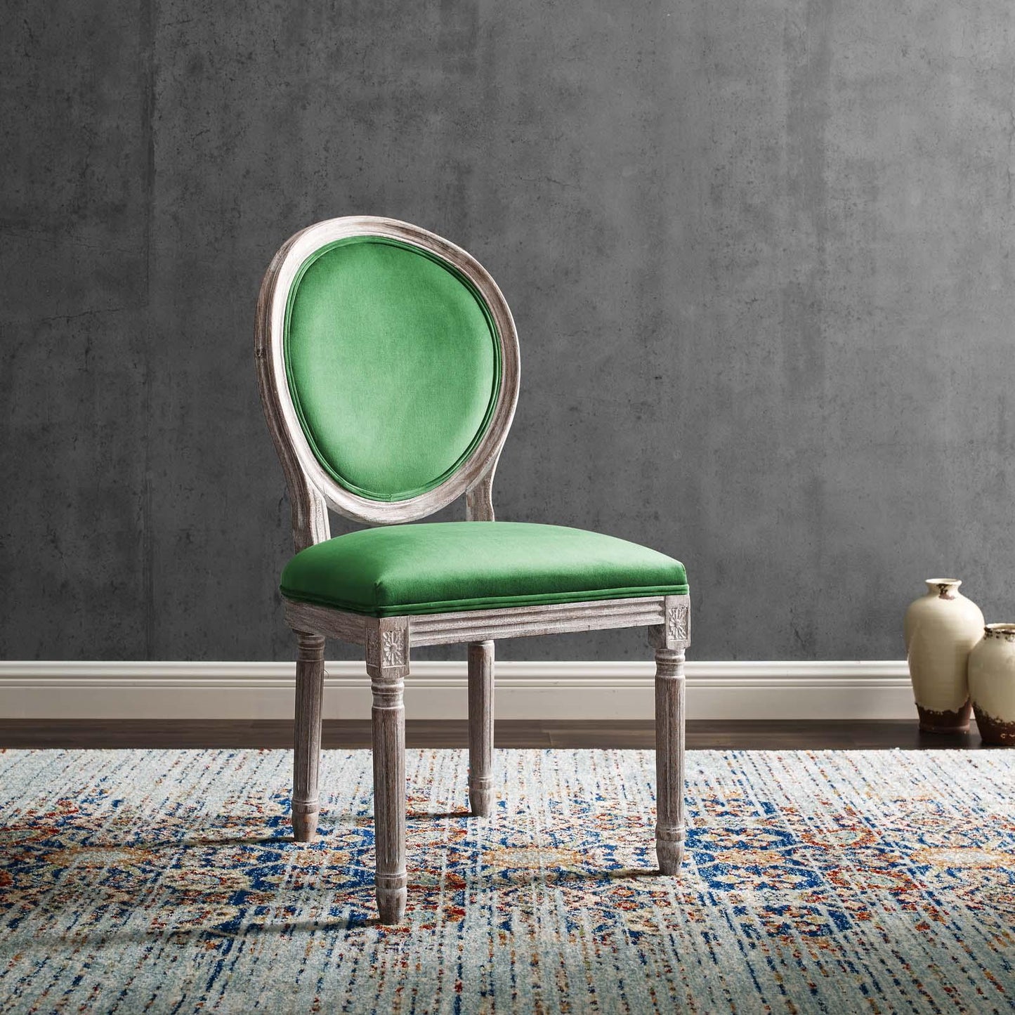 Modway Emanate Vintage French Performance Velvet Dining Side Chair FredCo