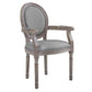 Modway Emanate Vintage French Upholstered Fabric Dining Armchair FredCo
