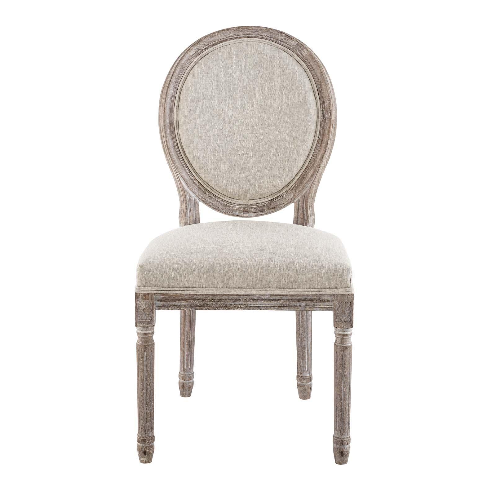 Modway Emanate Vintage French Upholstered Fabric Dining Side Chair FredCo