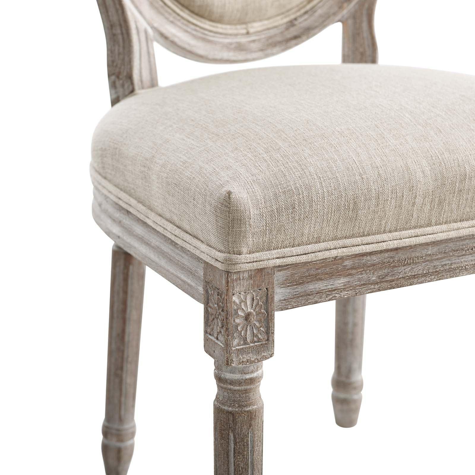 Modway Emanate Vintage French Upholstered Fabric Dining Side Chair FredCo
