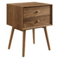 Modway Ember Wood Nightstand With USB Ports FredCo