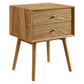 Modway Ember Wood Nightstand With USB Ports FredCo