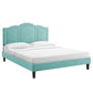 Modway Emerson Performance Velvet Queen Platform Bed FredCo