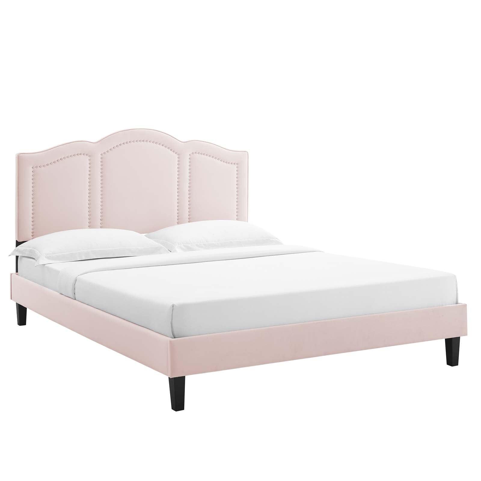 Modway Emerson Performance Velvet Queen Platform Bed FredCo