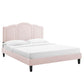 Modway Emerson Performance Velvet Queen Platform Bed FredCo