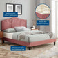 Modway Emerson Performance Velvet Queen Platform Bed FredCo