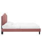Modway Emerson Performance Velvet Queen Platform Bed FredCo