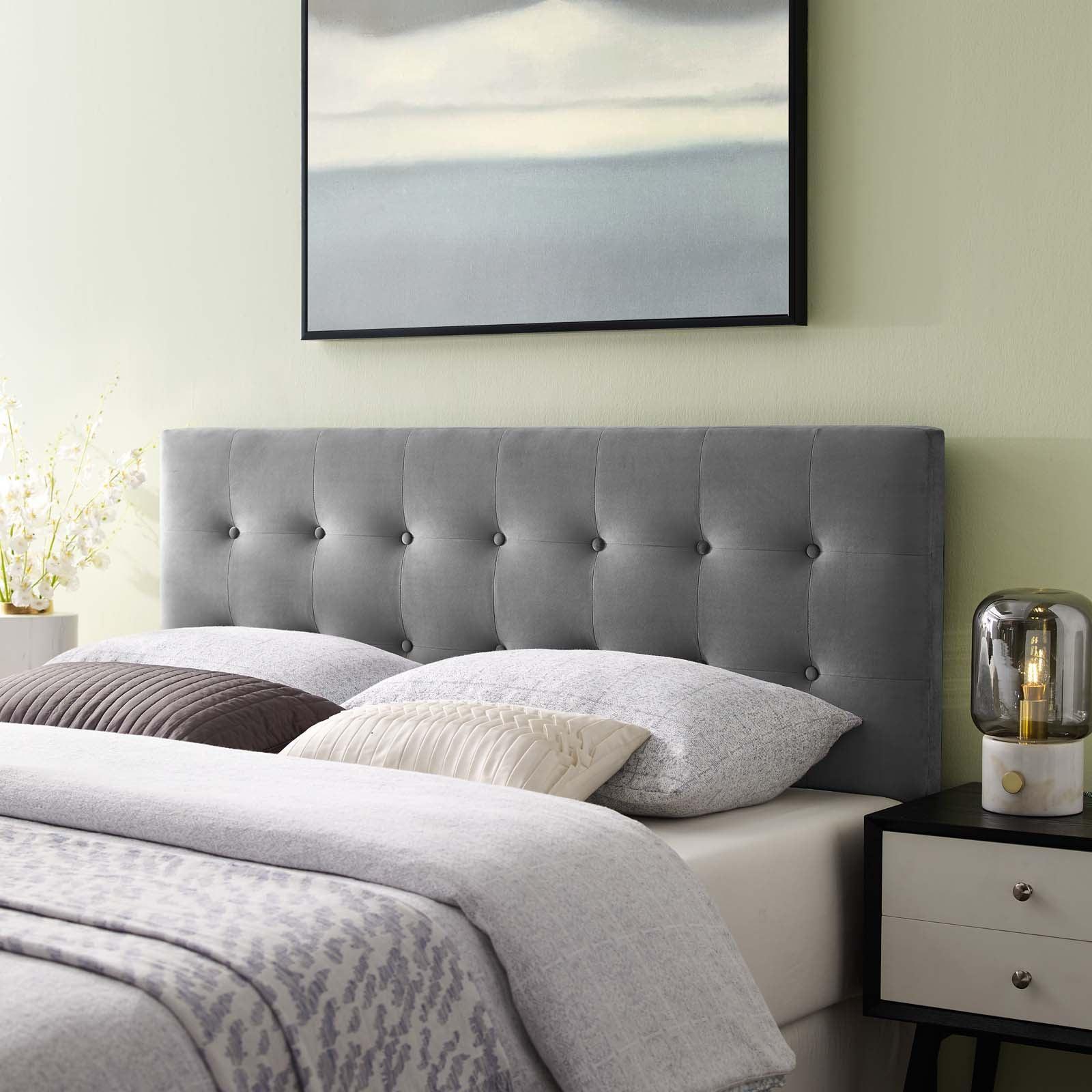 Modway Emily Queen Biscuit Tufted Performance Velvet Headboard FredCo