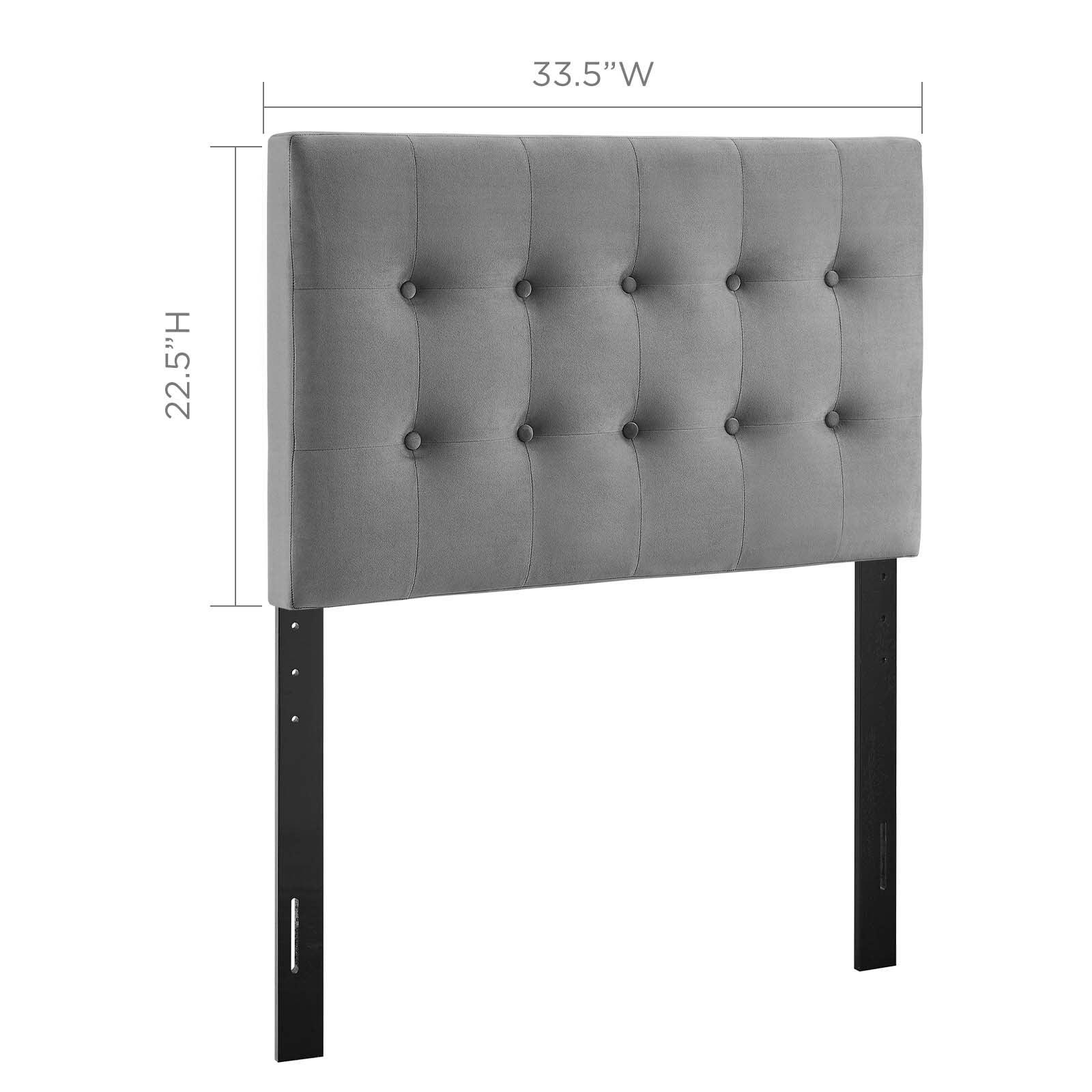 Modway Emily Twin Biscuit Tufted Performance Velvet Headboard FredCo