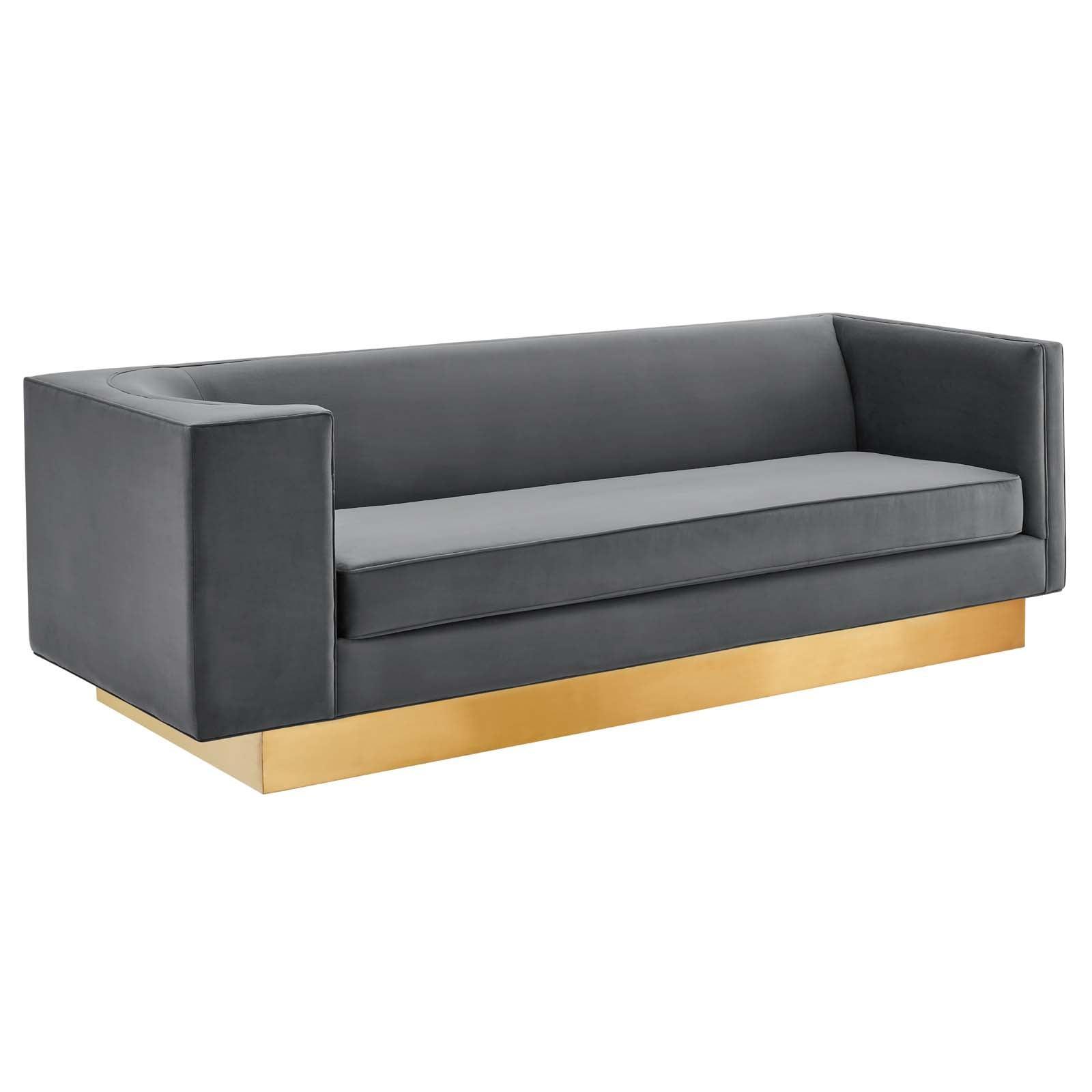 Modway Eminence Upholstered Performance Velvet Sofa FredCo