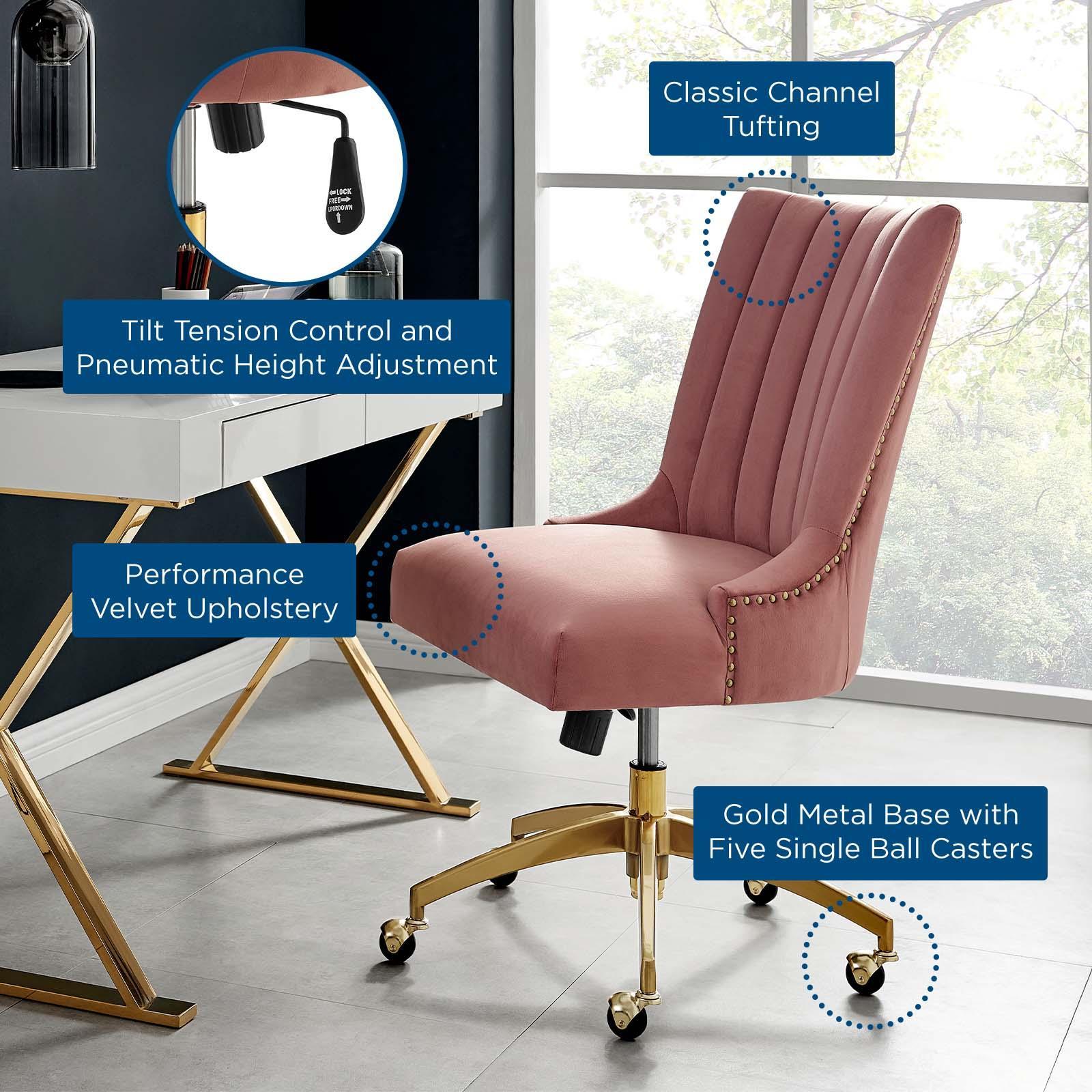 Modway Empower Channel Tufted Performance Velvet Office Chair FredCo