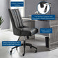 Modway Empower Channel Tufted Vegan Leather Office Chair FredCo